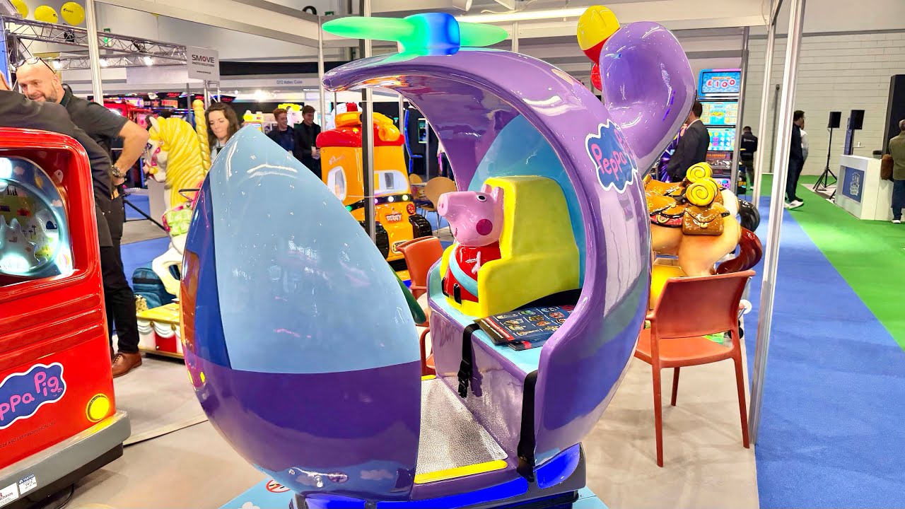 MemoPark Peppa Pig Helicopter Coin Operated Kiddie Ride 