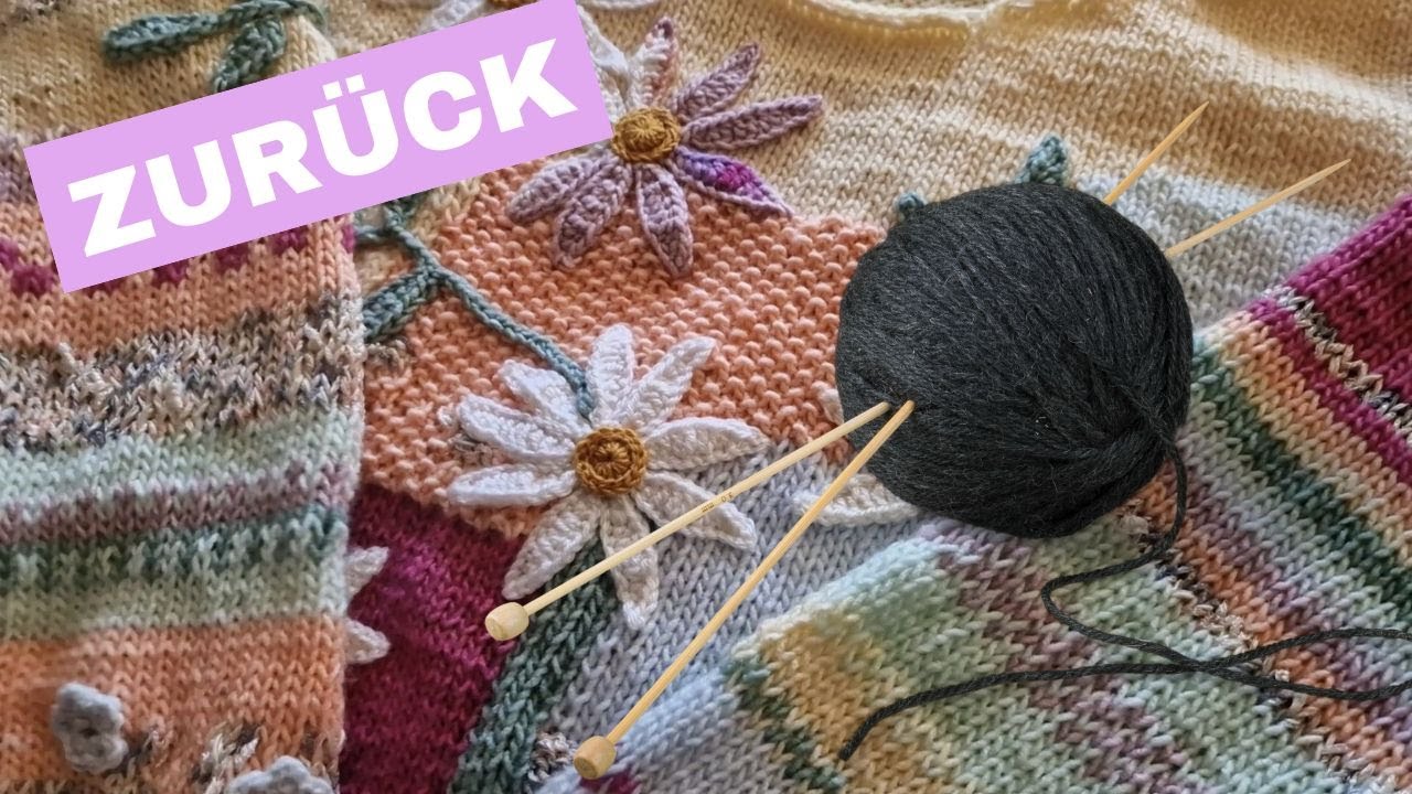 Zur&uuml;ck mit Blumen und Wolle - Blumenpullover - H&auml;keln und Stricken