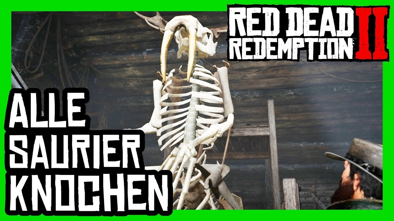 Red Dead Redemption 2 - Alle 30 Saurierknochen / Dinosaurierknochen, Fundorte - 100 % Abschluss