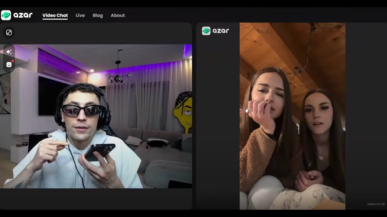 Azizos CHAFACHA Yraka7 Fi El Bnet Fi LIVE Azar 😂🔞😂😂 عزيزوس لايف