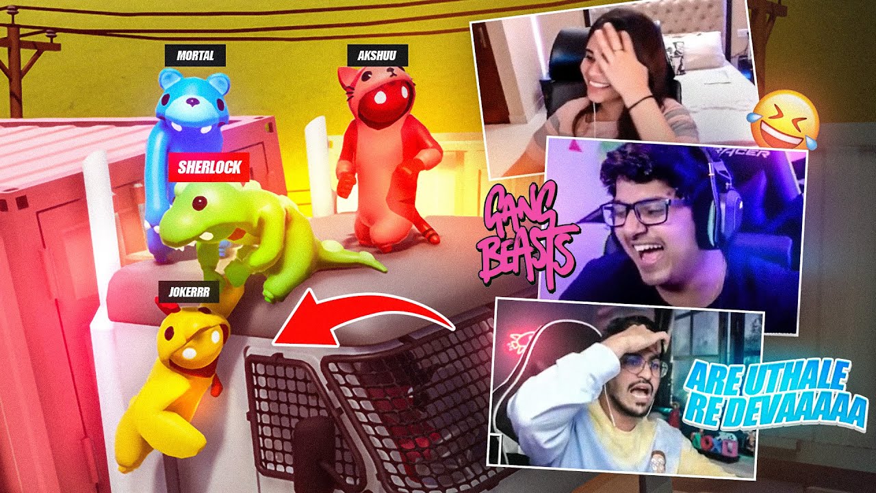 Wrestling in Gang Beasts 🥊 *GONE WRONG* | Funny Highlights 😂| Sherlock