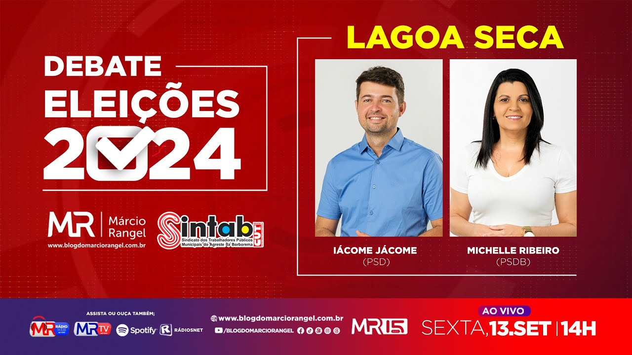 #DEBATESINTAB  - Candidatos à Prefeitura de Lagoa Seca/PB (13/09/2024) #MRTV
