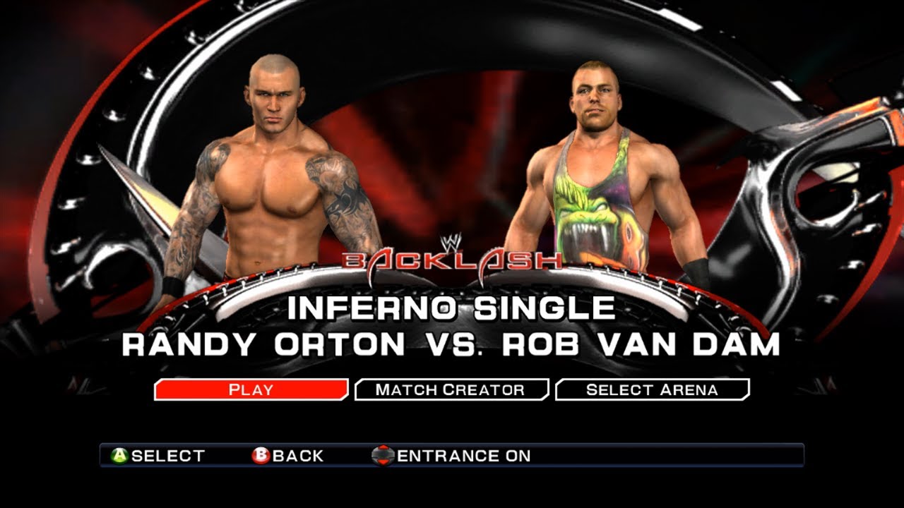 WWE SmackDown vs. RAW 2011 - Рэнди Ортон против Роба Ван Дама - Матч 