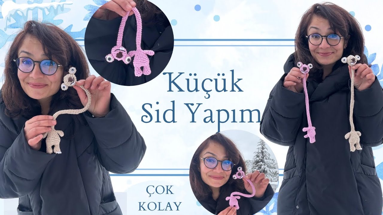Buz Devri Sid Amigurumi Çanta  Süsü | Amigurumi Sid Direksiyon Süsü | Küçük Boy - Kolay #diy 