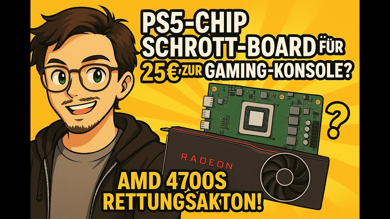 PS5-Chip Schrott-Board f&uuml;r 25&euro; zur Gaming-Konsole? AMD 4700S Rettungsaktion!