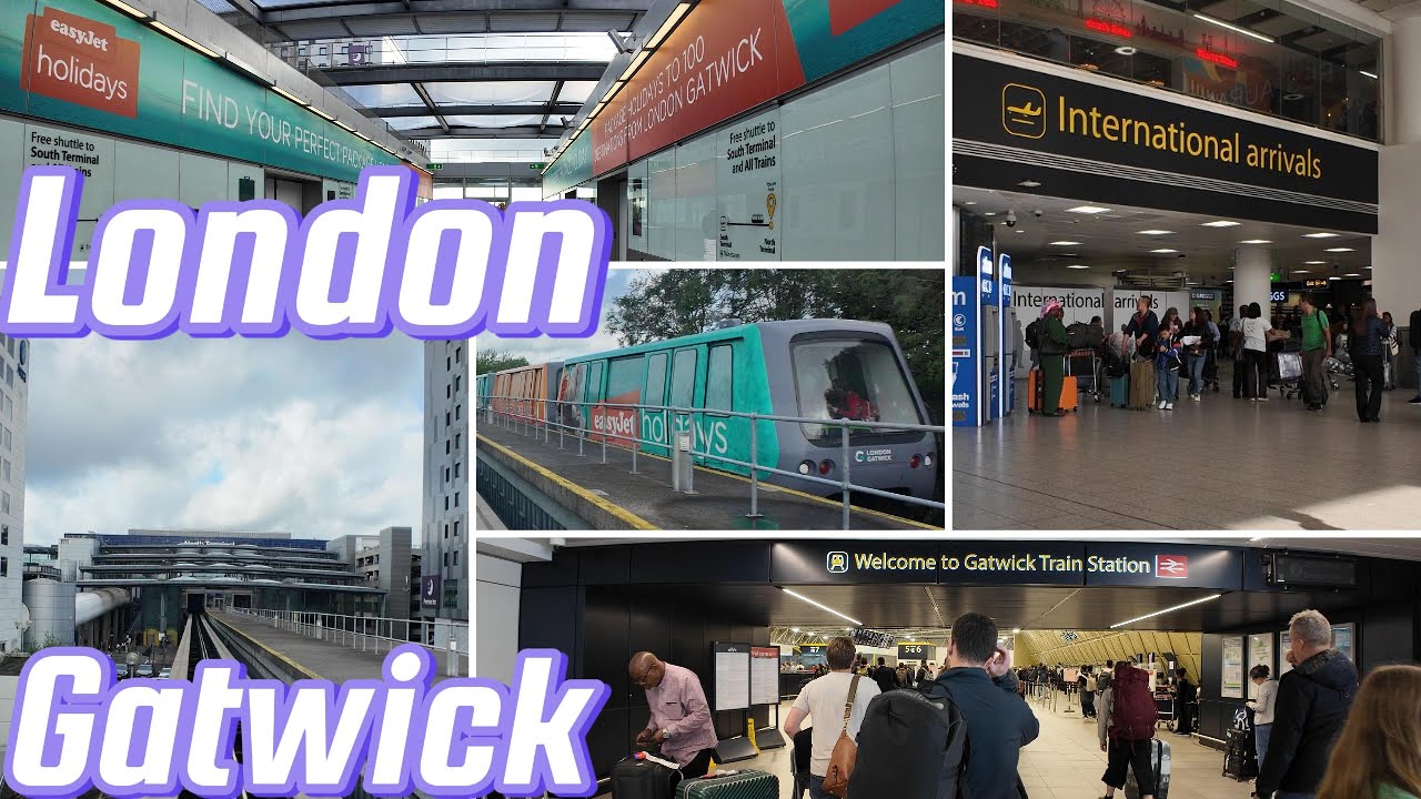 London Gatwick Airport Terminals Arrivals/Departure Shuttle Service & Gatwick Train Station England