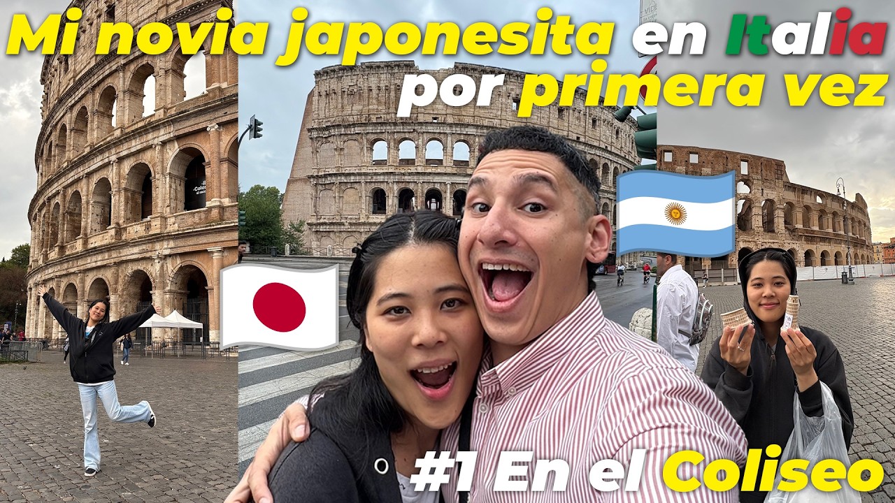 Mi novia japonesa en Italia por primera vez 🇮🇹 | Nuestra primera vez en el Coliseo