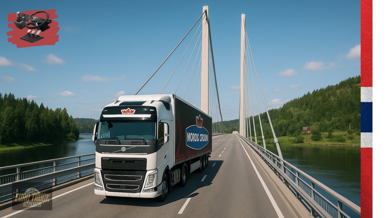 Transporte no NOVO DLC do Euro Truck Simulator | Nordic Horizons Gameplay + volante Hori Truck