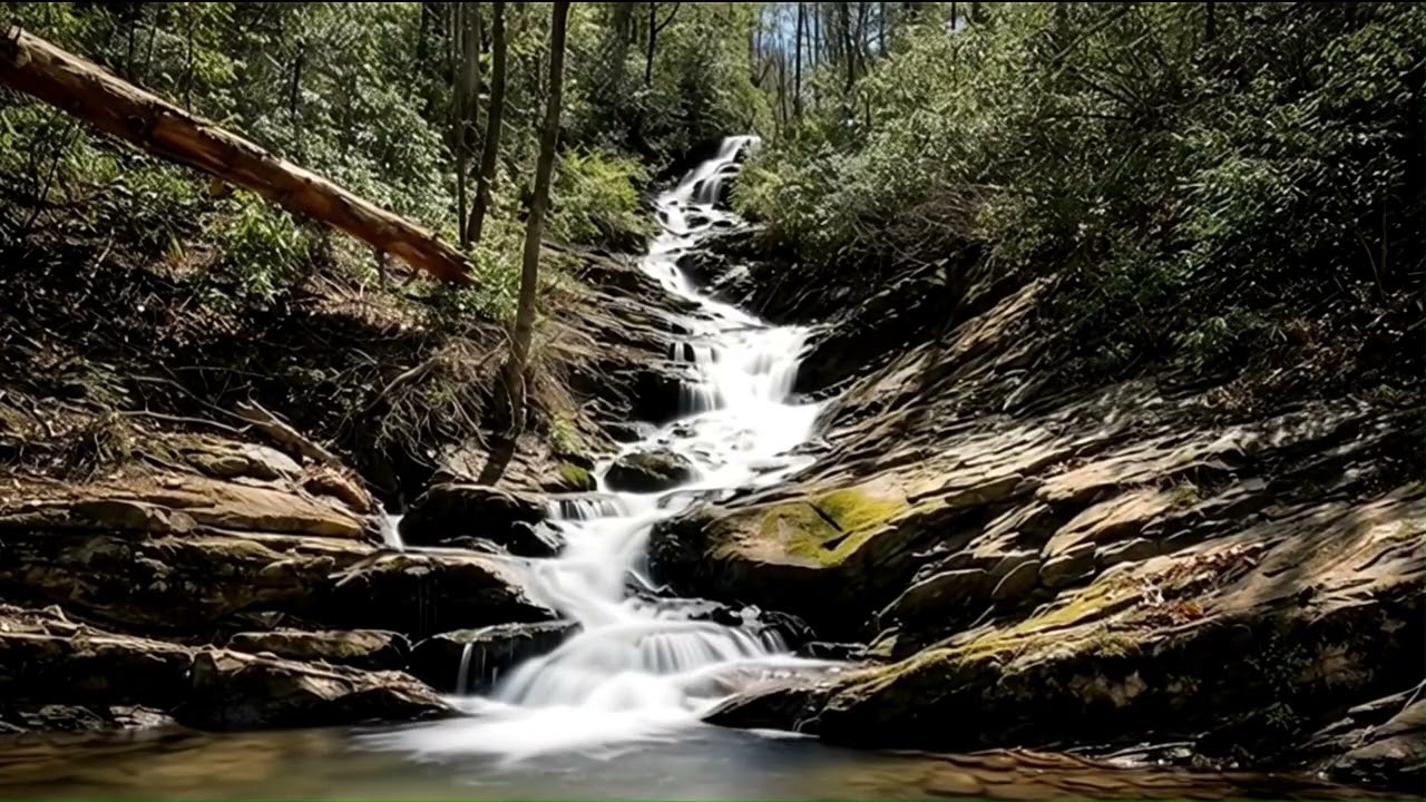 Roaring Fork Falls 8 Hours • Waterfall Sounds for Sleep, Study & Relaxation • North Carolina Nature