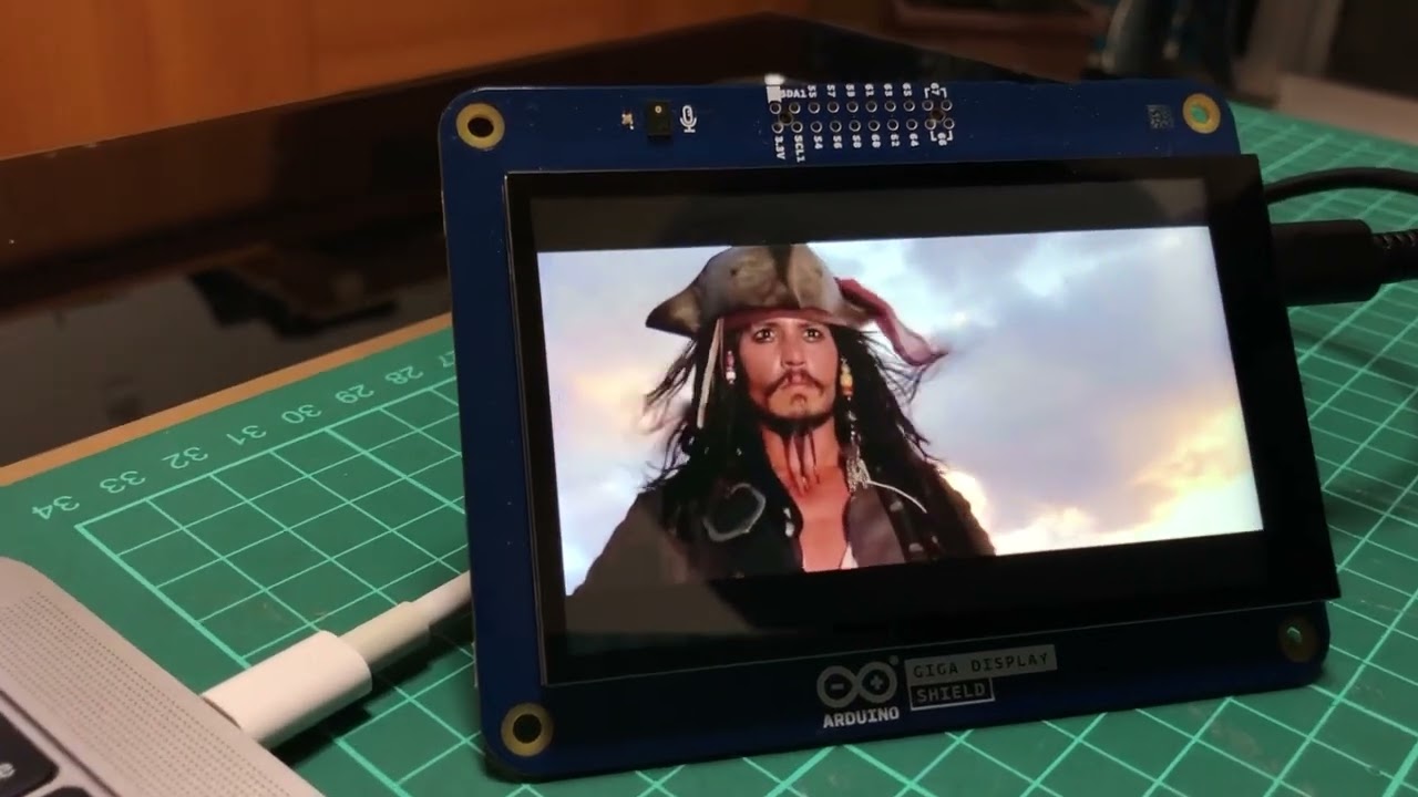 Watch movies on the Arduino Giga R1 with a Display shield