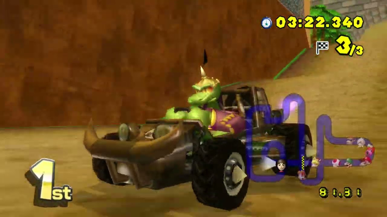 Mario Kart Wii (Fusion) Custom Tracks - Mirror (1 Player) #205 with Komodo Joe