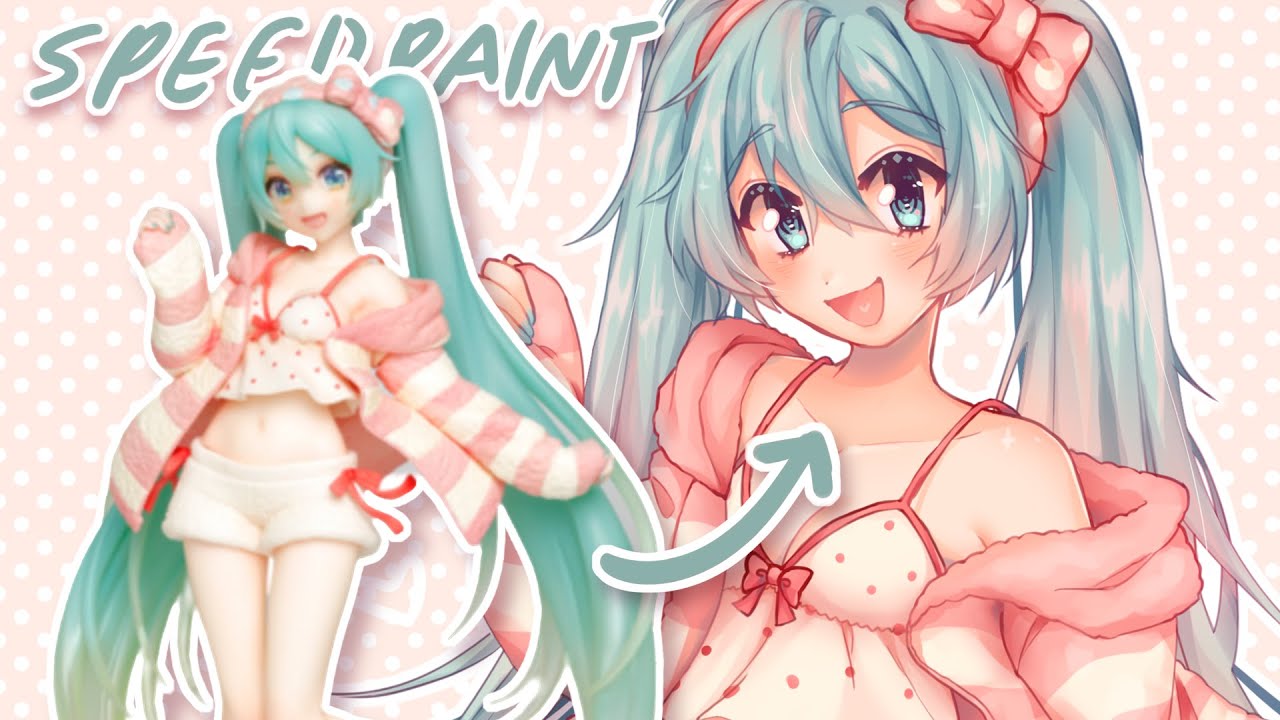 🍥 hatsune miku figure redraw 🍥 | speedpaint