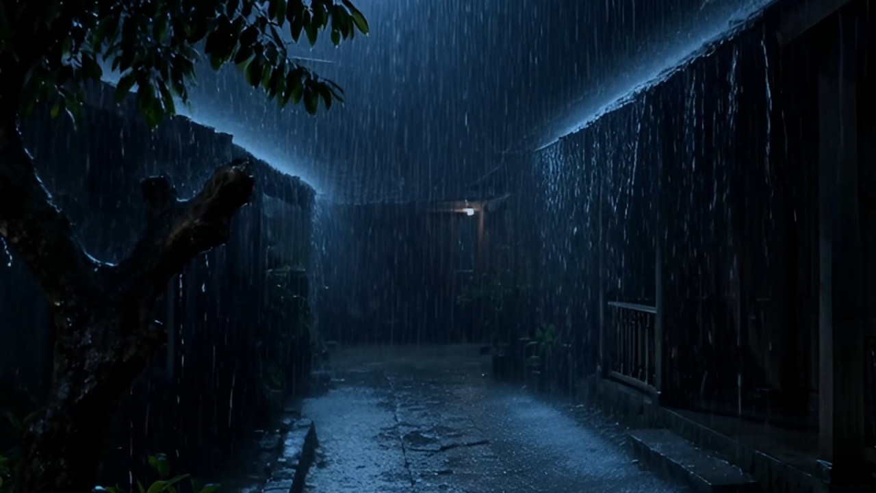 Pure Rain Ambience in a Dark Alleyway 🌧 Deep Sleep & Instant Relaxation
