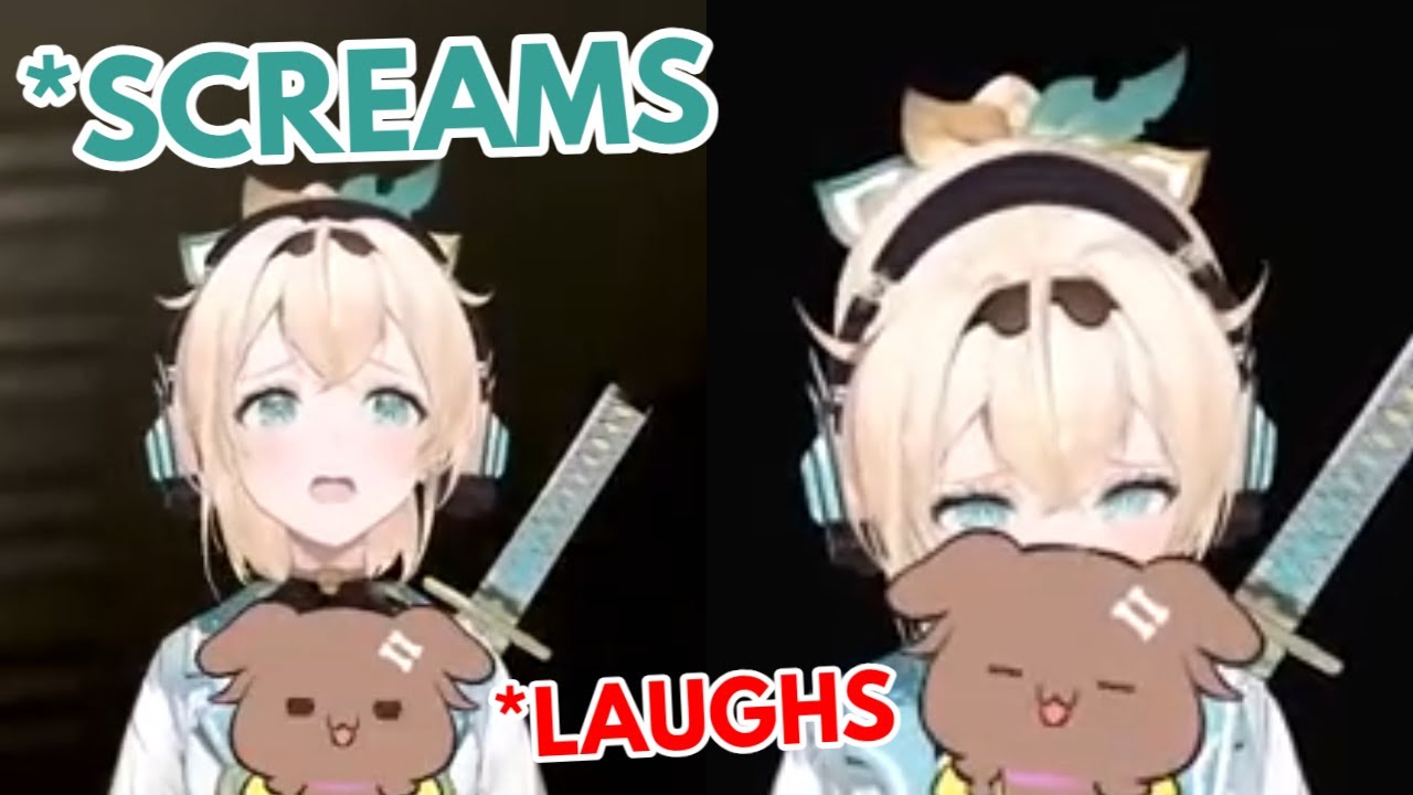 Furball Korone Being The Emotional Support of Iroha playing Horror game