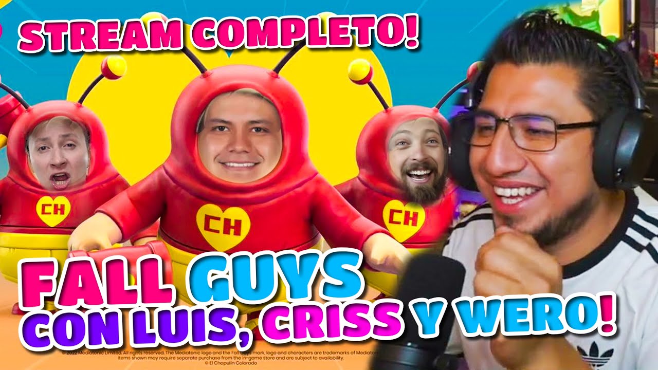 FEDELOBO JUEGA FALL GUYS (STREAM COMPLETO) CON LUIS, WERO, CRISS CROSS y MÁS COMPAS