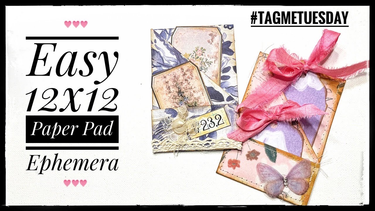 Junk Journal Ephemera - Using A 12x12 Paper Pad - Tutorial