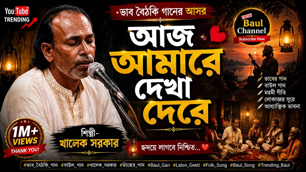 ভাব বৈঠকি গান । শেষ রাতের ভাবে গান । বাউল গান 2023। aj  amare dekha dere