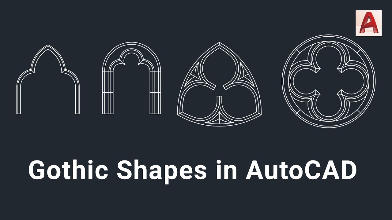 Tutorial: How to draw gothic shapes and Arches in AutoCAD