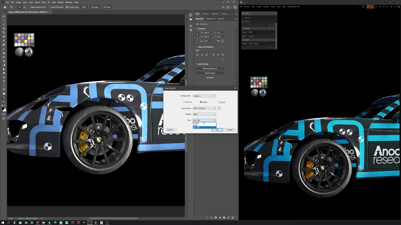 Output Image from ACEScg EXR in Photoshop