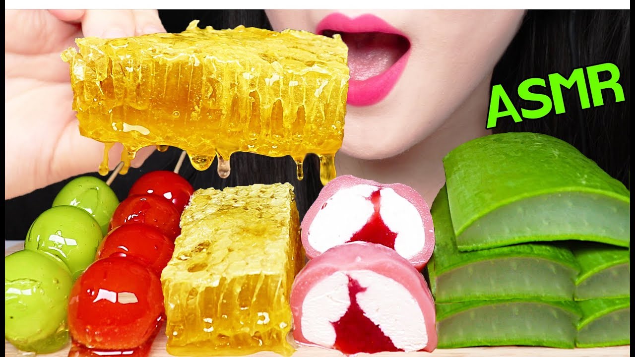 ASMR MOST POPULAR FOOD *TANGHULU, HONEYCOMB, ALOE VERA, RICE CAKE 과일사탕 탕후루, 벌집꿀, 알로에 베라, 찹쌀떡 먹방