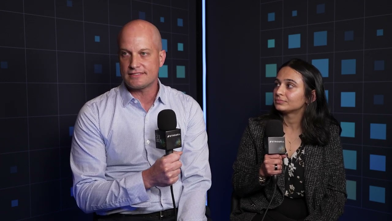 Todd Schoenherr & Nidhi Desutter in the Stagwell Content Studio at CES 2026