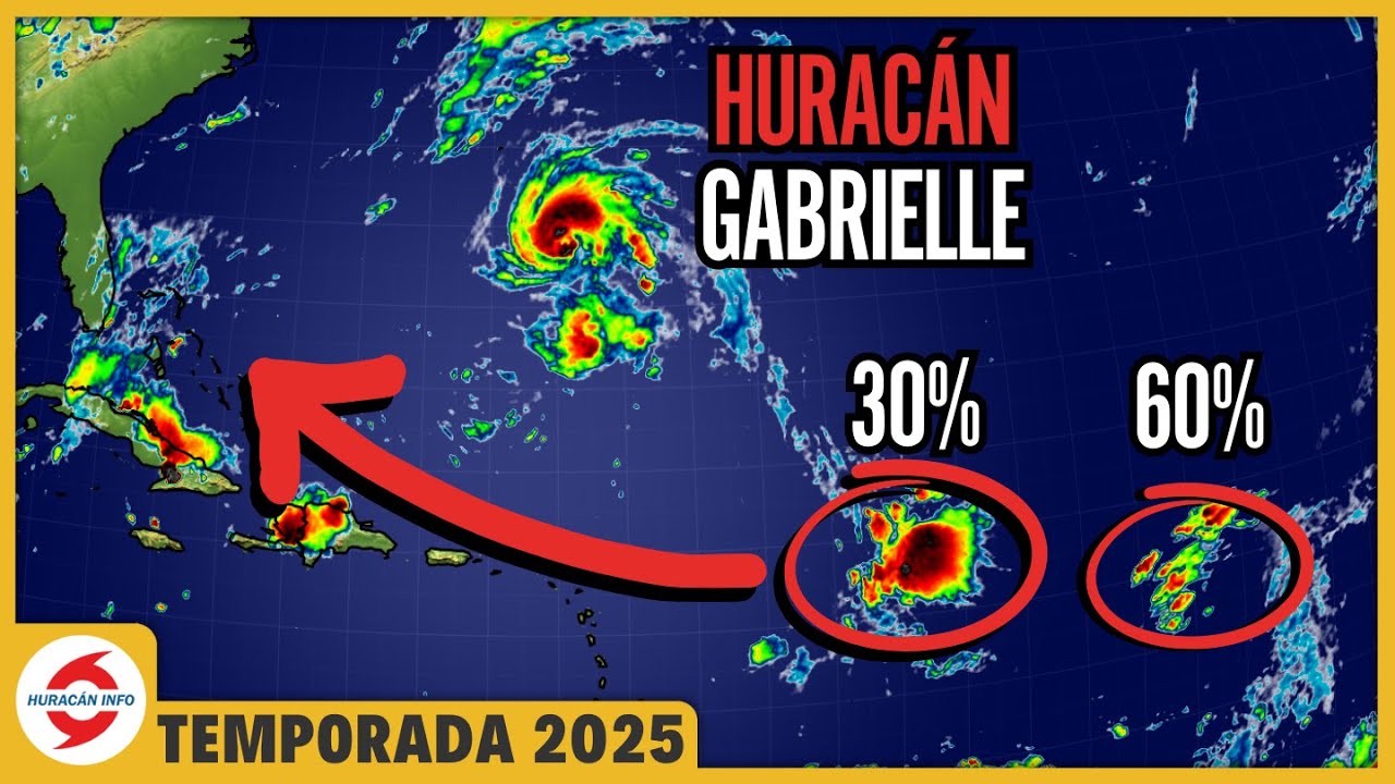 Huracán Gabrielle y otras ondas tropicales. Atentos en el Caribe, Bahamas y Estados Unidos.