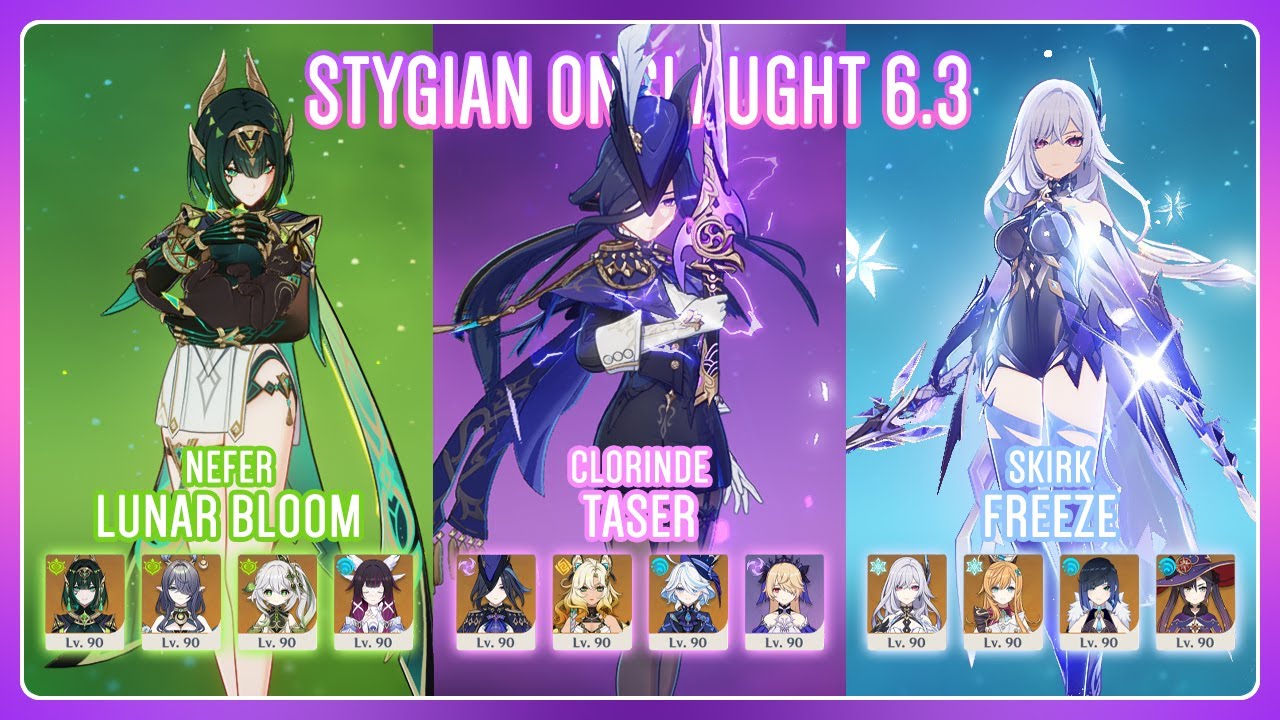 C0 Nefer & C0 Clorinde & C0 Skirk | Stygian Onslaught Fearless 6.3 | Genshin Impact