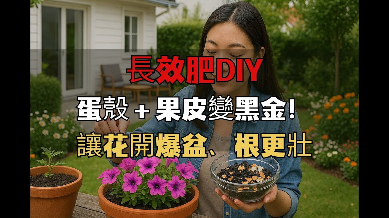 蛋殼＋果皮別亂埋！這樣做變黑金肥，讓花開爆盆、根系更強壯｜天然長效肥DIY｜家庭園藝必看｜花卉養護｜環保堆肥技巧