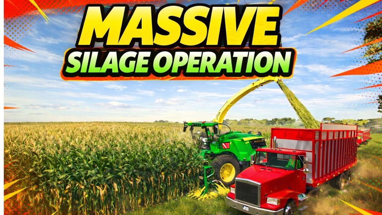 Massive Silage Operation! Harvesting Corn at Full Scale | Farming Simulator 25