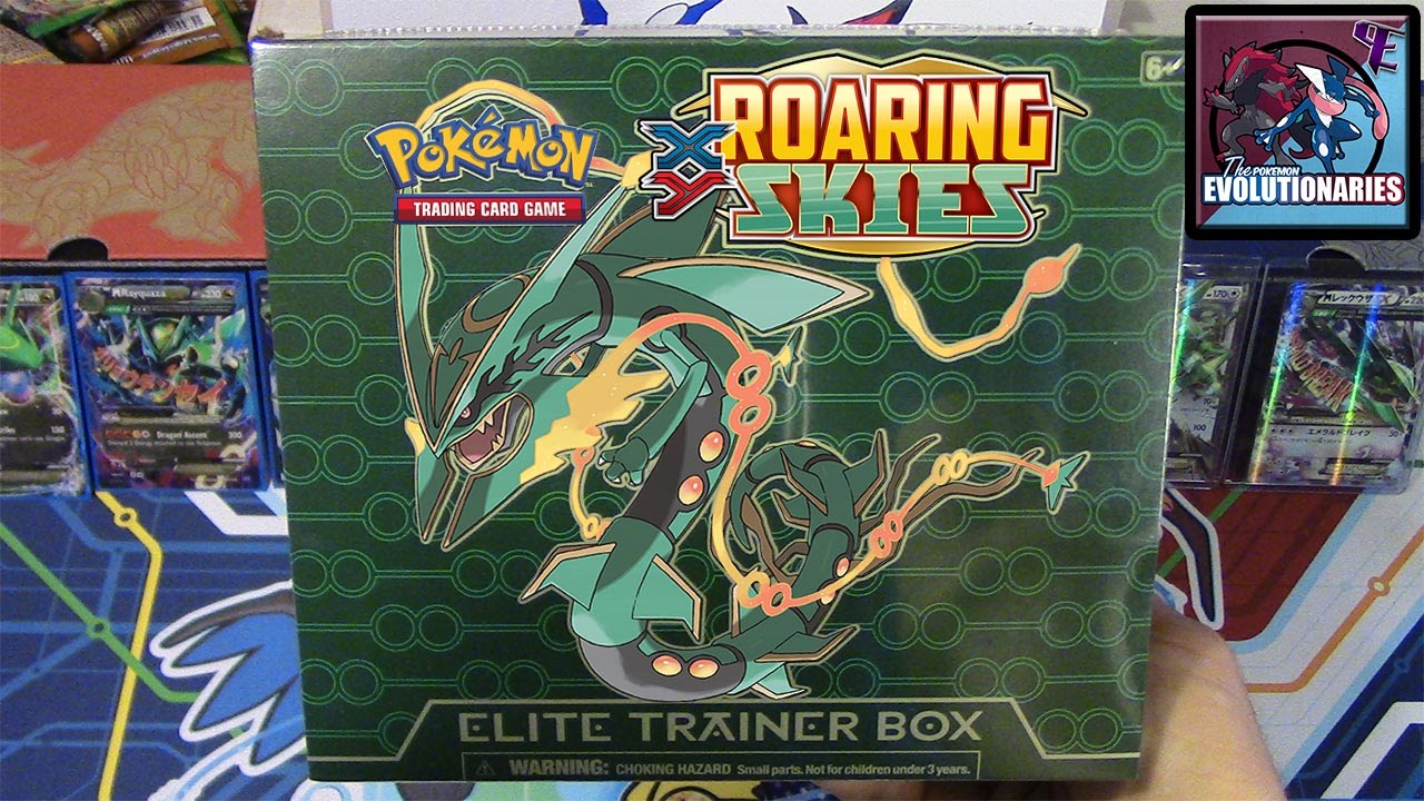 Pokemon Cards- Roaring Skies Mega Rayquaza Elite Trainer Box Opening!