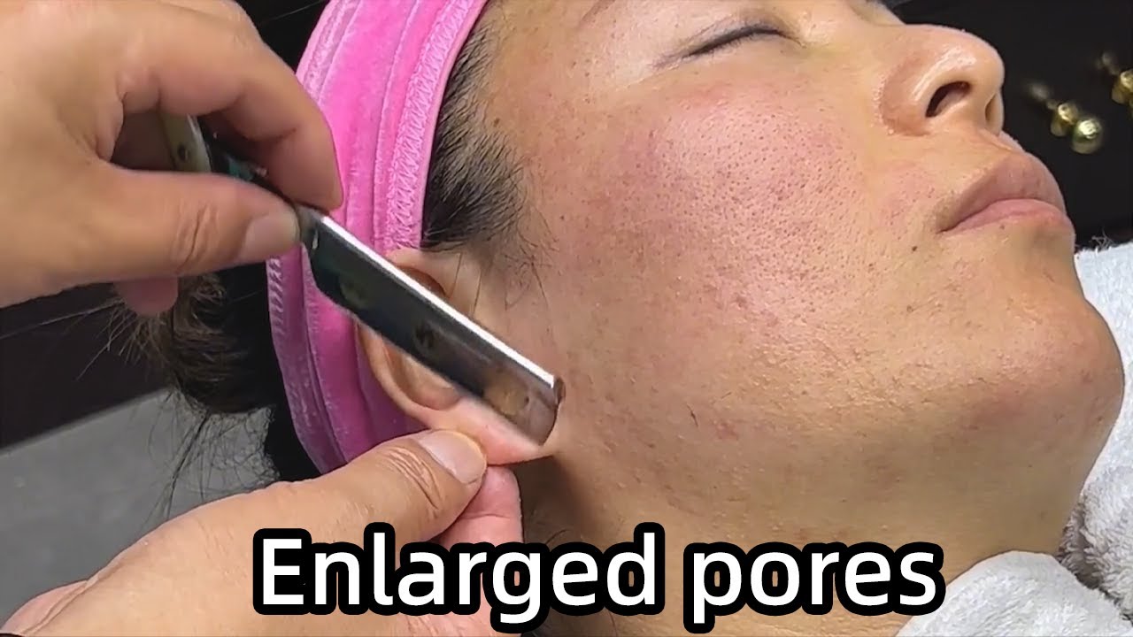 💈ASMR Rare Razor | Remove dead skin from an oriental woman's face.🪒Proper old-fashioned wet shaving.