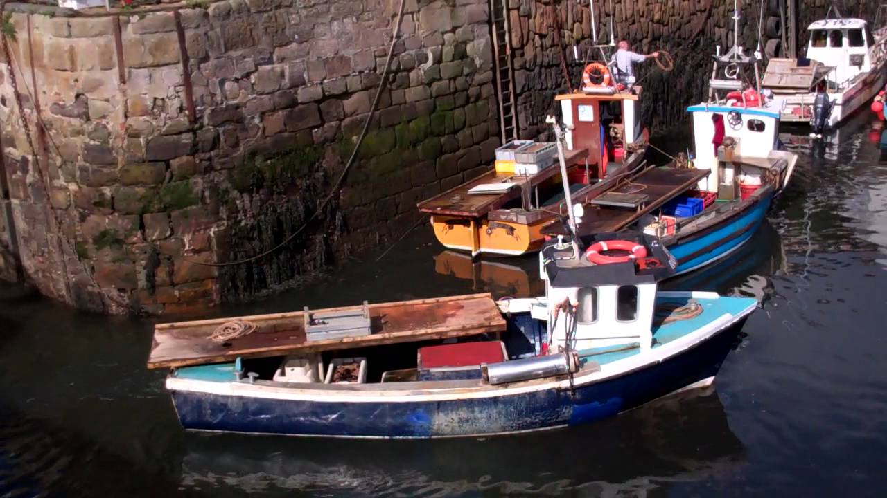 Crab Boats Returning To Harbour Crail East Neuk Of Fife Scotland