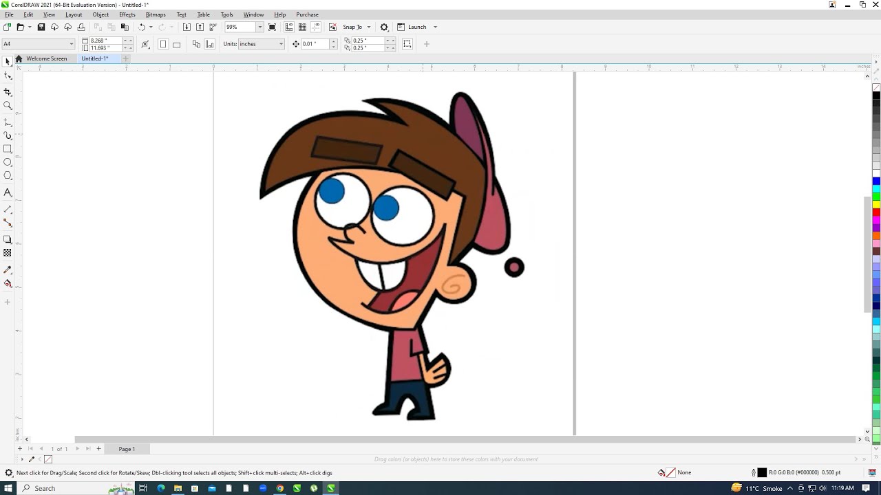 Master Cartoon Character Tracing in CorelDRAW - Class 5 | Coach zakir