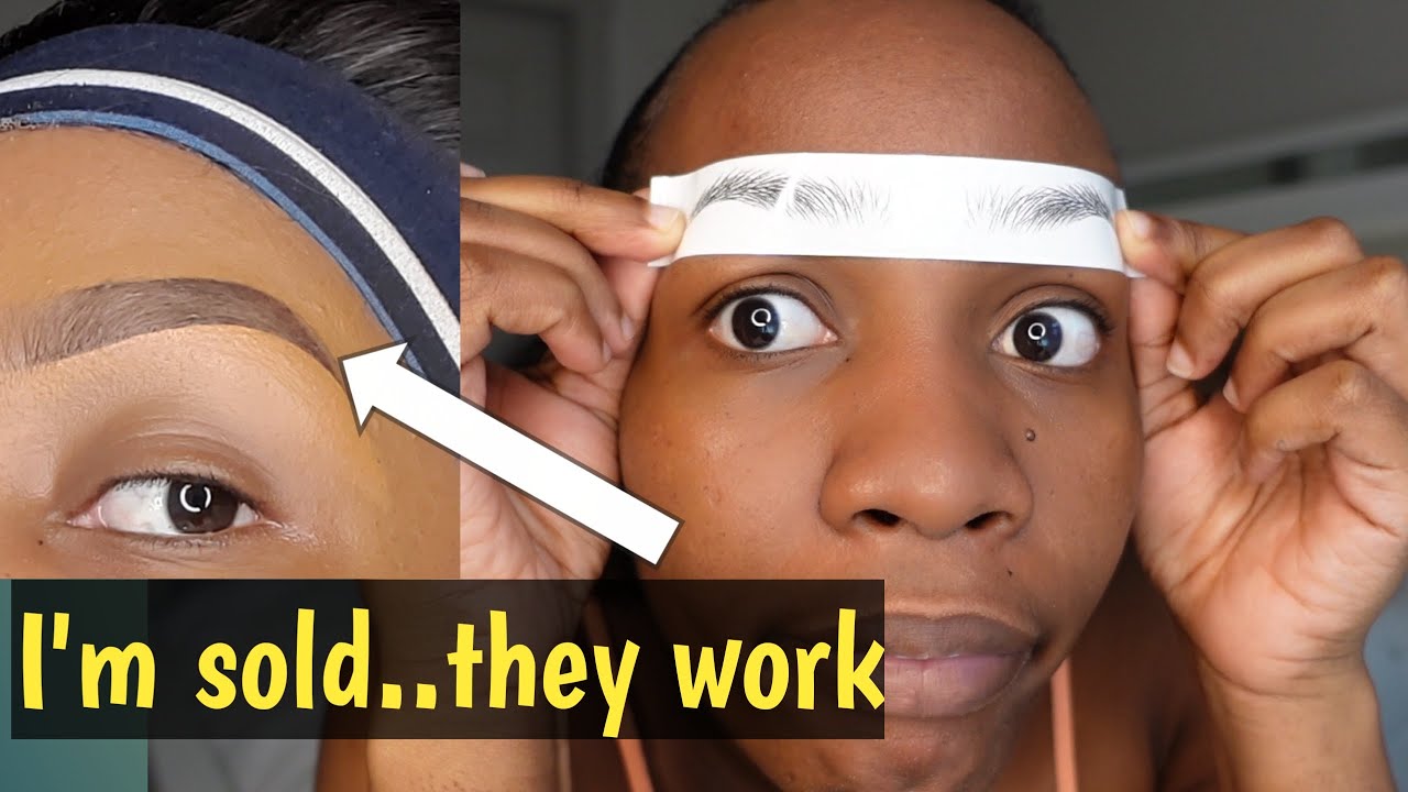 i tried (STICK ON )chinese Tattoo eyebrows(works 100%)‼️now I dont need a pencil
