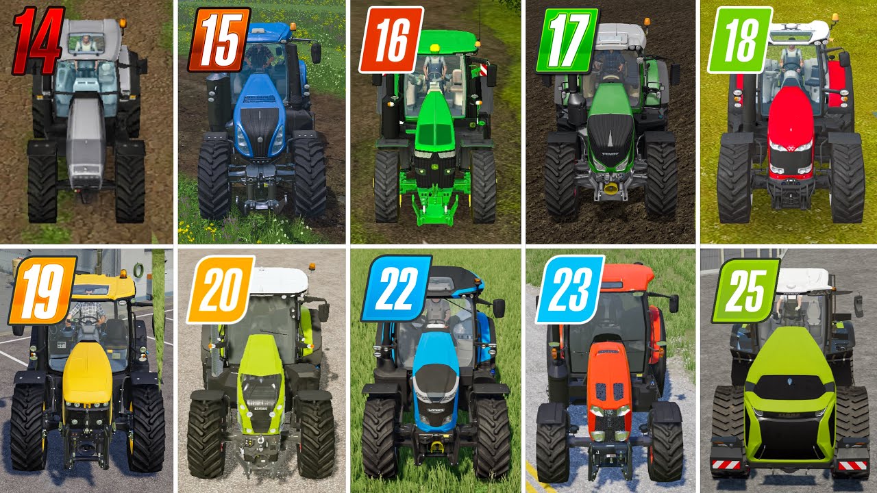 Fs14 vs Fs15 vs Fs16 vs Fs17 vs Fs18 vs Fs19 vs Fs20 vs Fs22 vs Fs23 | Large Tractor | Timelapse |
