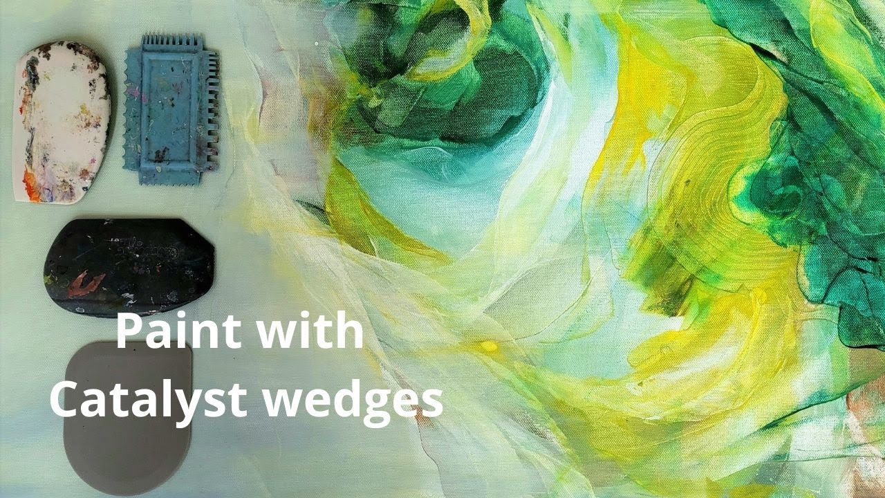 How to use Princeton Catalyst wedges for Art | Abstract Acrylic painting Techniques | Fluid painting