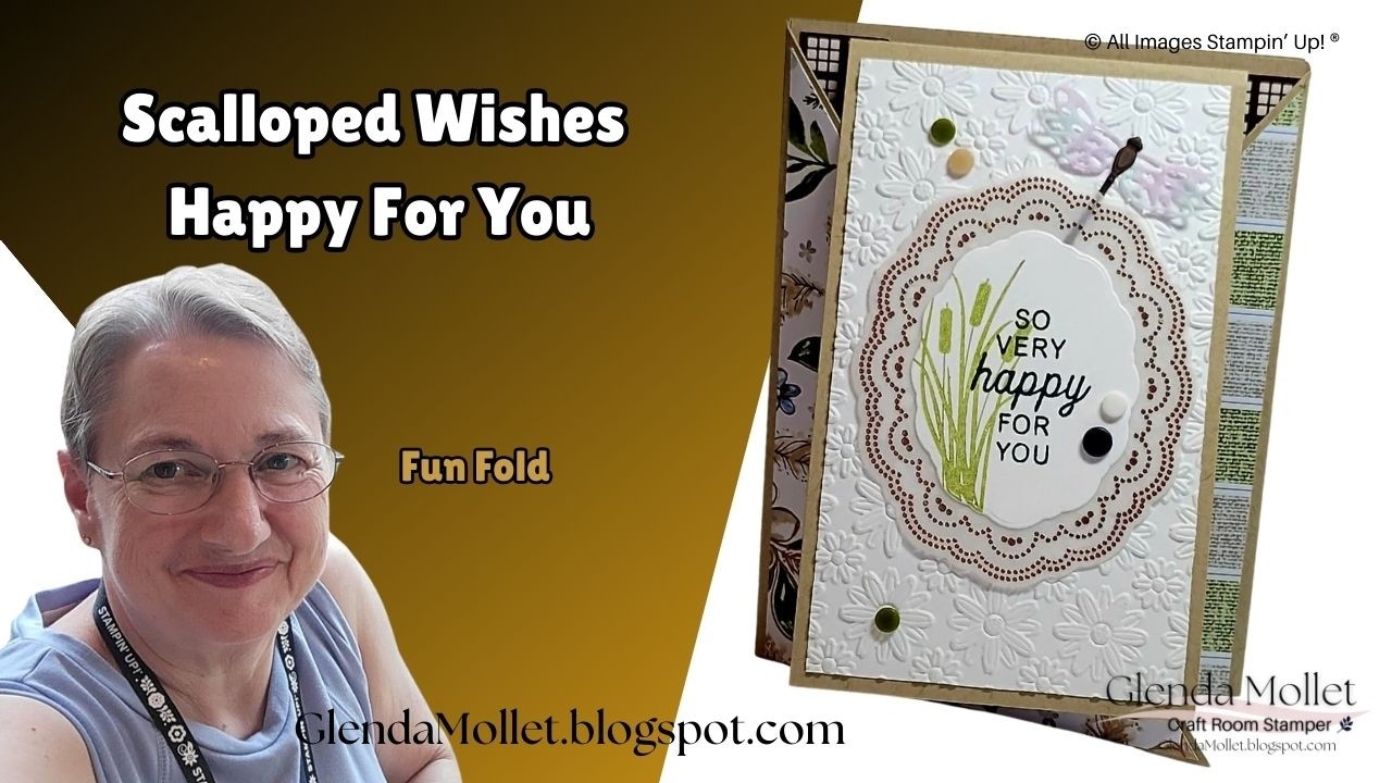 Double Joy Fold Card with the Scalloped Wishes Bundle