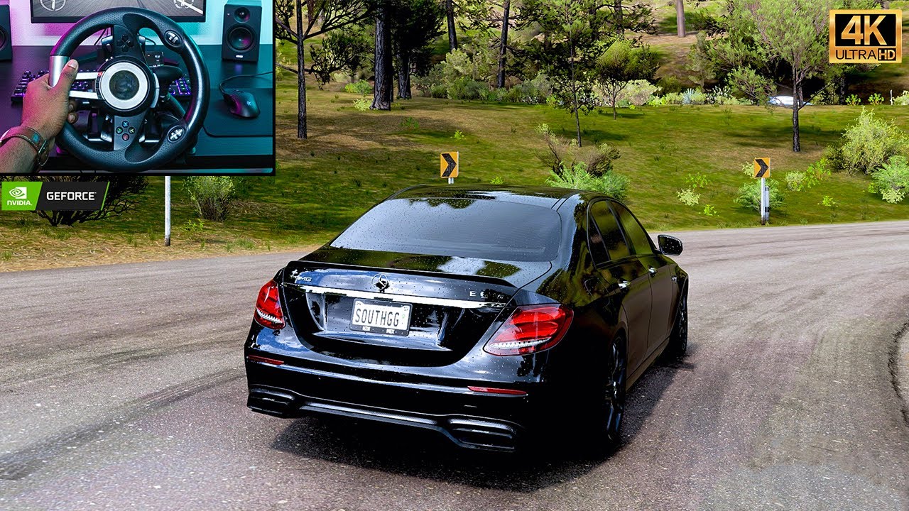 789HP Mercedes-Amg E63 S Black 2018 AWD - Forza Horizon  5 | Steering Wheel Gameplay | 4K60FPS