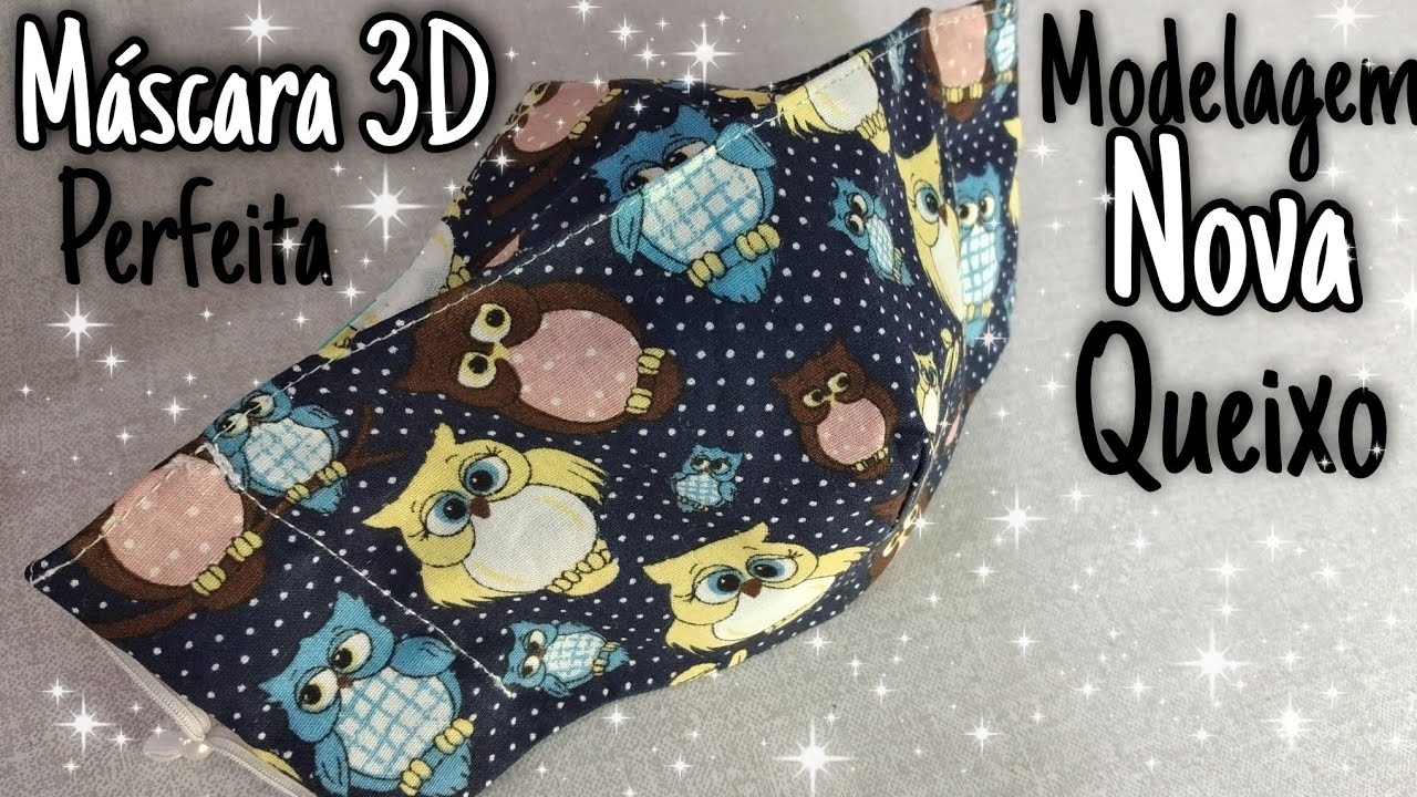 Máscara 3D Perfeita | Modelagem nova no queixo | face mask 3D | Molde free| Passo à Passo