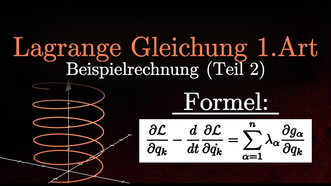 Lagrange Gleichung 1.Art - Beispielrechnung, Zwangskräfte berechnen (Teil 2)
