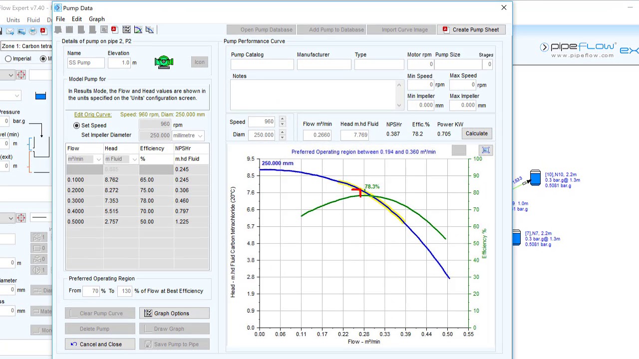 Pipe Flow Expert Software Pump Series Flow Versus Head Curve
