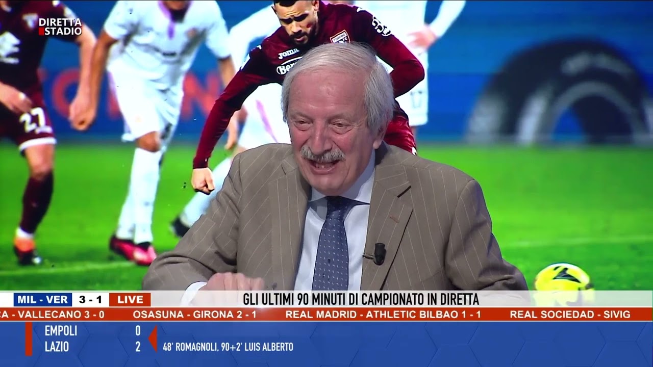 Milan Verona 3-1 con Tiziano Crudeli, Gianni Solaroli e Alberto Cristani