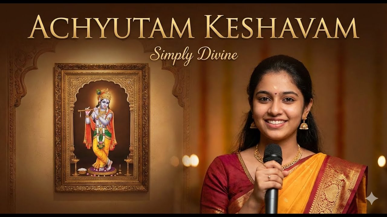 Achyutam Keshavam | Beautiful Krishna Bhajan for Inner Peace | Radhe Krishna Bhakti Song