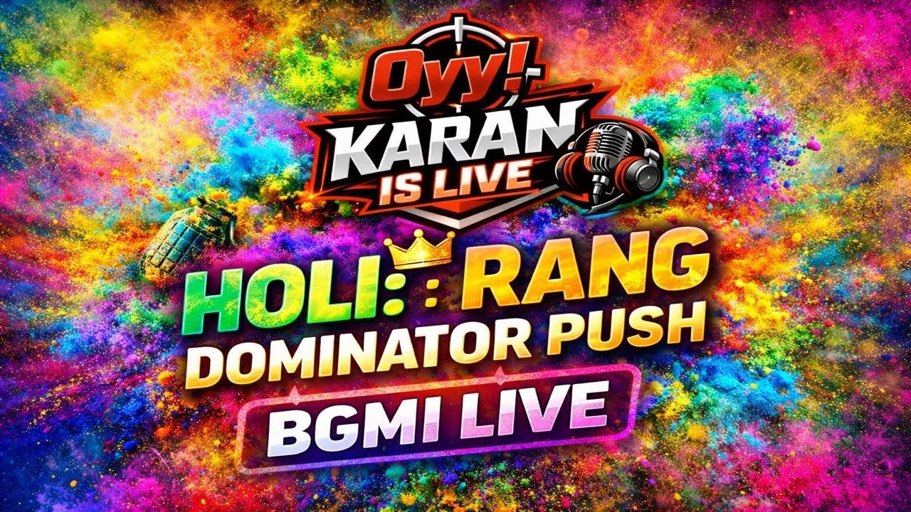 👑 Holi Special Dominator Push | BGMI LIVE 🎨🔥