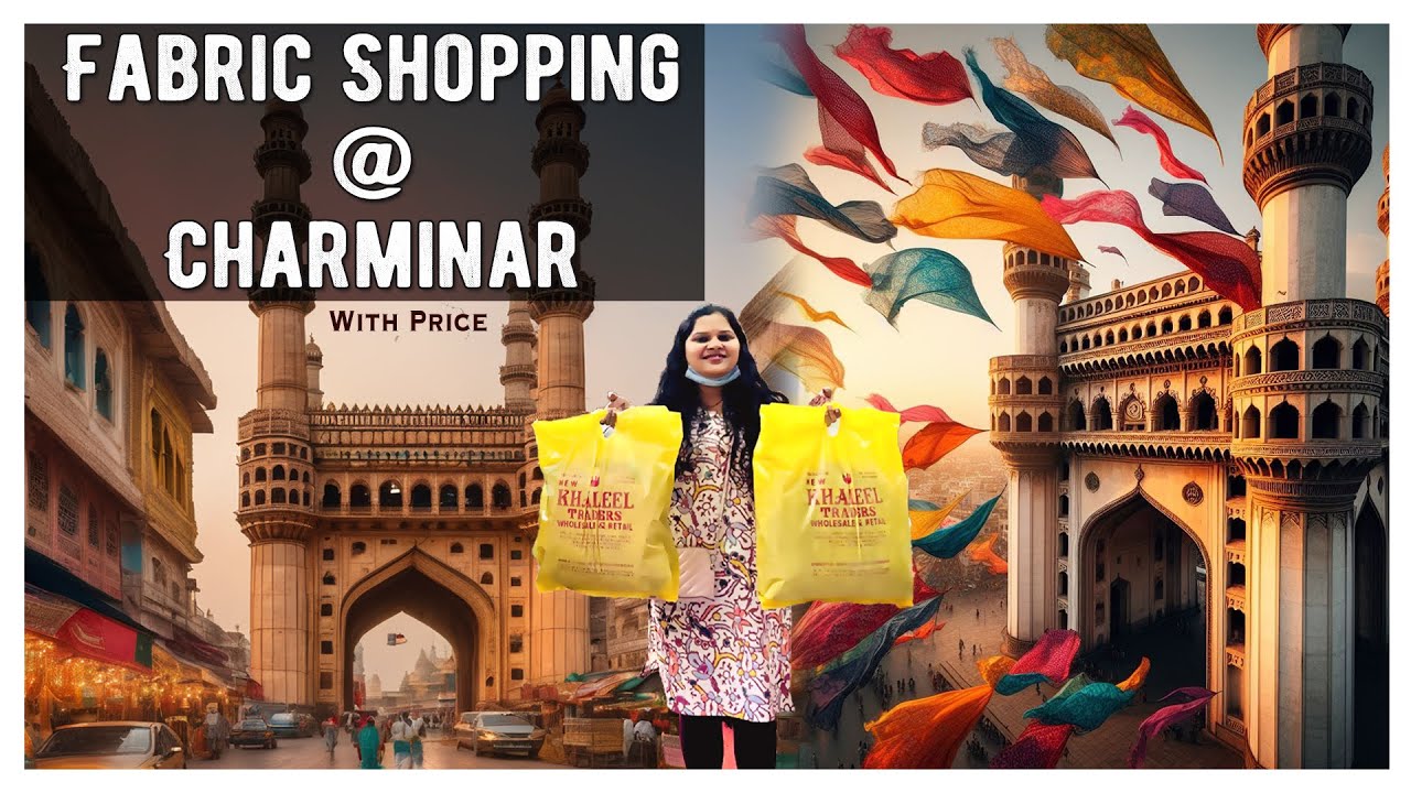 fabric shopping at Charminar | outfit from scratch | latest designer fabrics #sowmyavarun