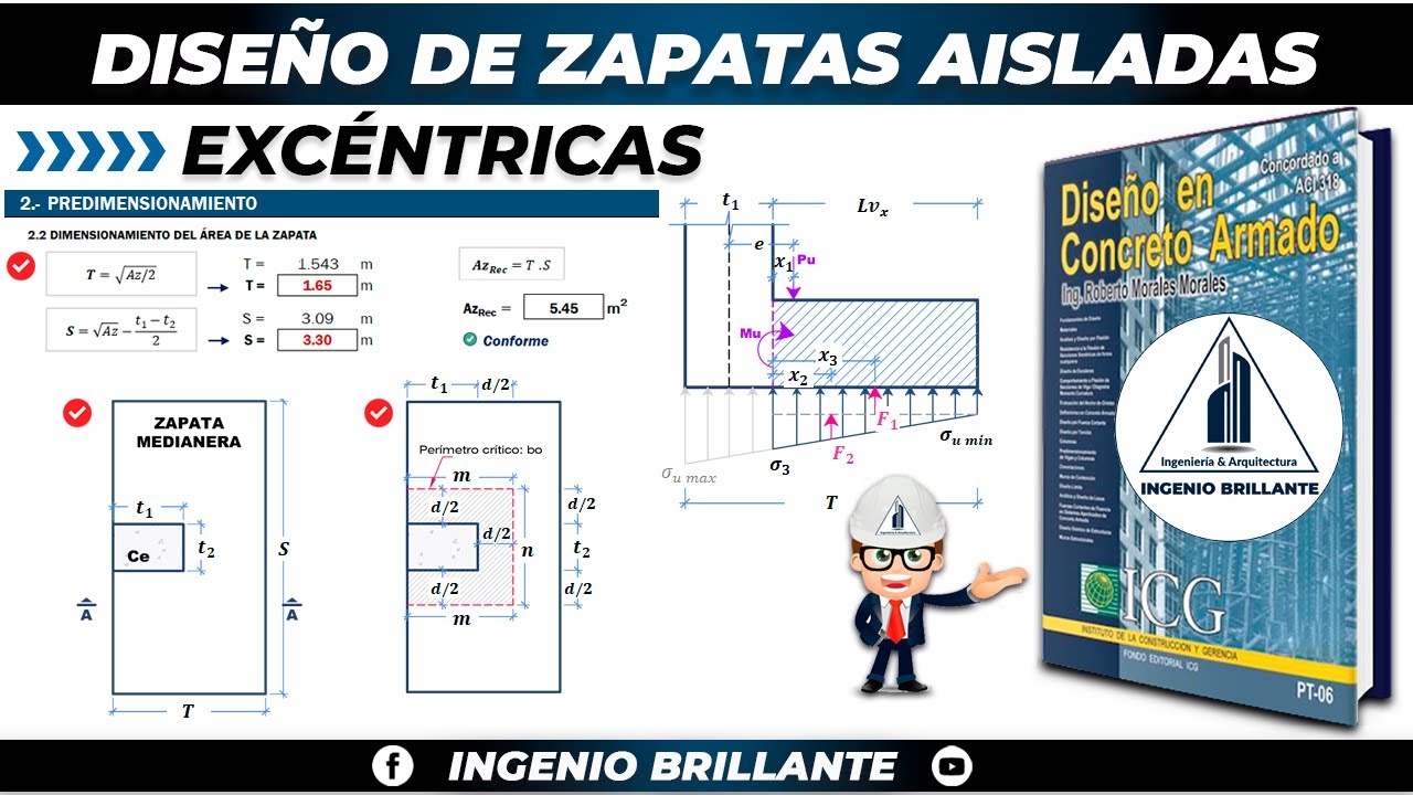 DISEÑO DE ZAPATA EXCÉNTRICA ✅Plantilla Excel