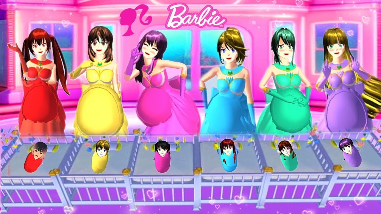 YUTA MIO PANIK SAAT BARBIE HAMIL VS CINDERELLA HAMIL MELAHIRKAN!BAYI2 NANGIS!SAKURA SCHOOL SIMULATOR
