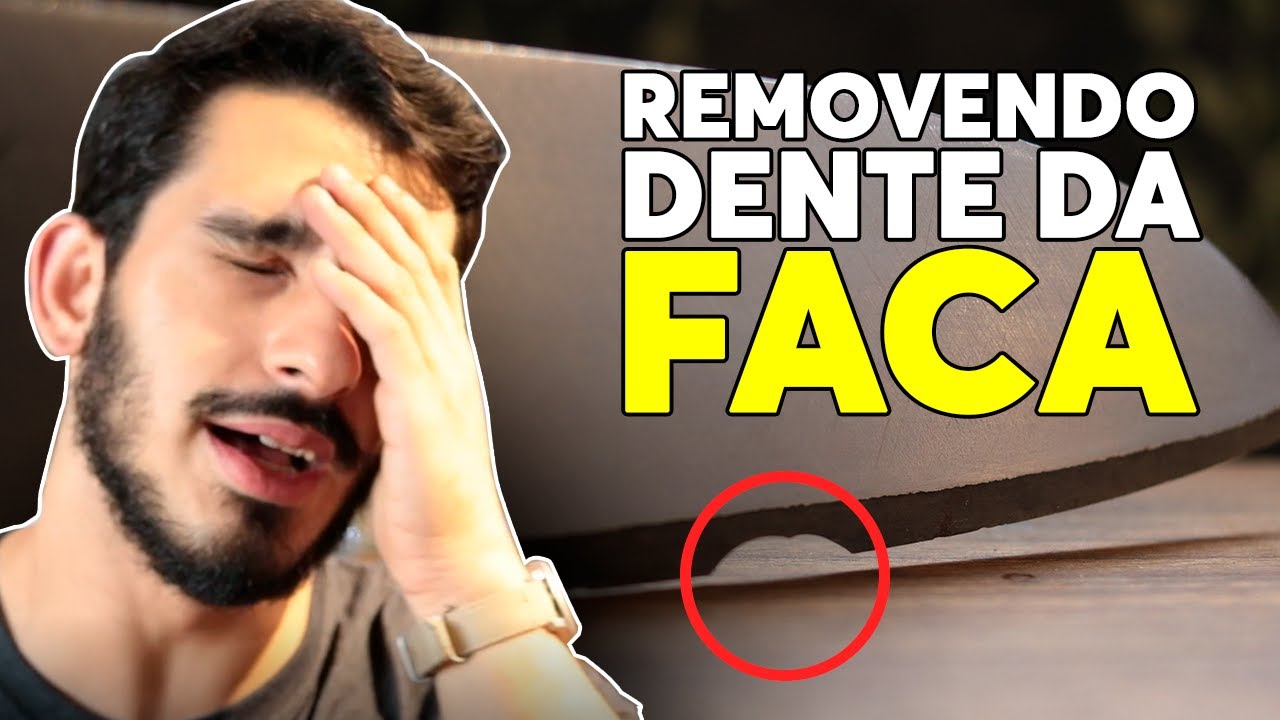 COMO TIRAR DENTE DE UMA FACA NA PEDRA!