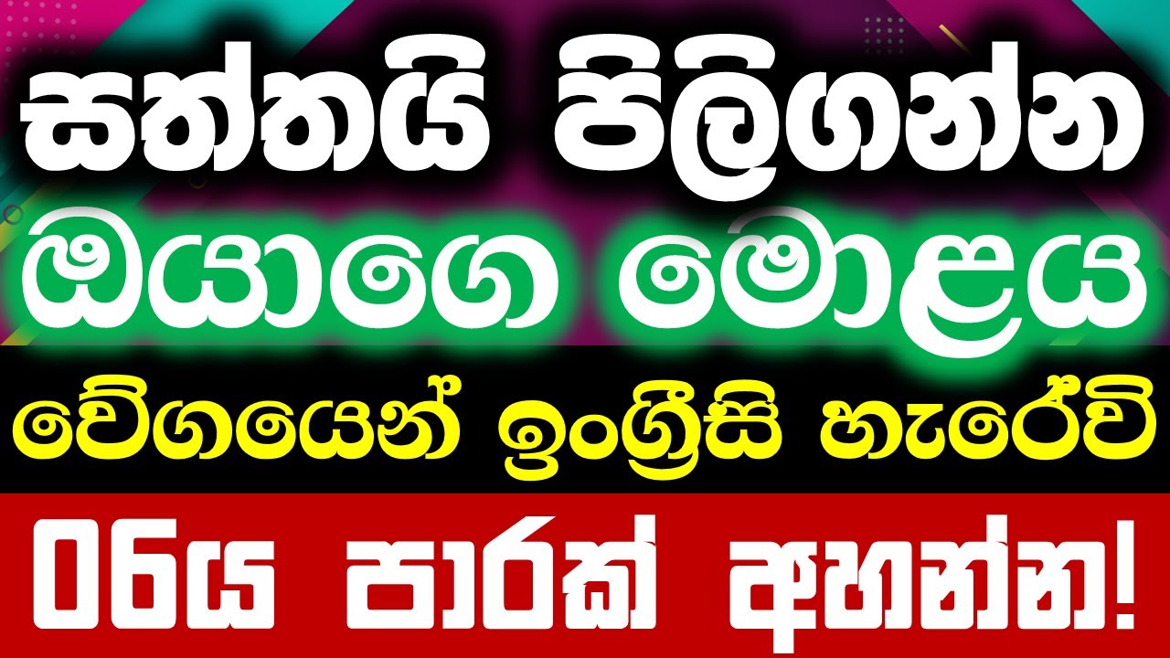 Speak English With Me | 03 Hour English Listening Practice With Sinhala Explanations | Basic English