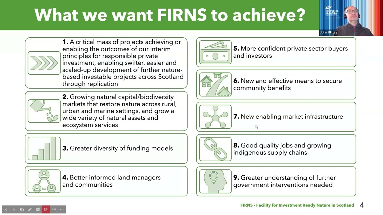 Facility for Investment Ready Nature in Scotland (FIRNS) - Round 2 Update